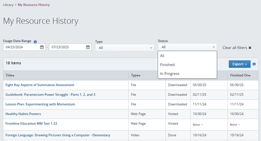 my resource history status.png